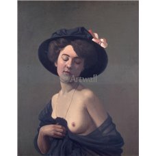 Картина на холсте по фото Модульные картины Печать портретов на холсте Женщина в черной шляпе