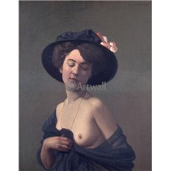 Женщина в черной шляпе - Модульная картины, Репродукции, Декоративные панно, Декор стен