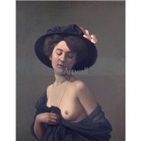 Портреты картины репродукции на заказ - Женщина в черной шляпе