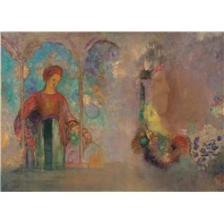Женщина с цветами - Модульная картины, Репродукции, Декоративные панно, Декор стен