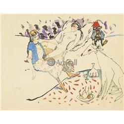 Женщина с собакой и обнаженная - Модульная картины, Репродукции, Декоративные панно, Декор стен