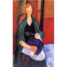 Картина на холсте по фото Модульные картины Печать портретов на холсте Женщина с ребенком
