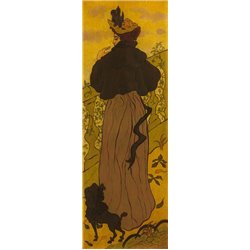 Женщина с пуделем - Модульная картины, Репродукции, Декоративные панно, Декор стен