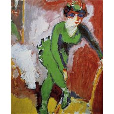 Картина на холсте по фото Модульные картины Печать портретов на холсте Женщина в зеленом
