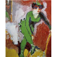 Портреты картины репродукции на заказ - Женщина в зеленом