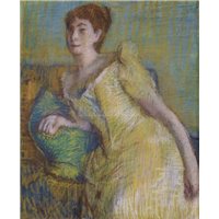 Портреты картины репродукции на заказ - Женщина в жёлтом
