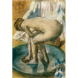 Женщина, купающаяся в тазу - Модульная картины, Репродукции, Декоративные панно, Декор стен