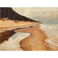 Картина на холсте по фото Модульные картины Печать портретов на холсте Женщина, гуляющая по пляжу