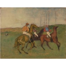 Картина на холсте по фото Модульные картины Печать портретов на холсте Жокеи на скаковых лошадях