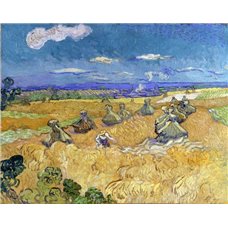 Картина на холсте по фото Модульные картины Печать портретов на холсте Жнец на пшеничном поле