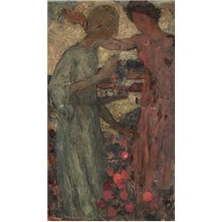 Женщины в саду - Модульная картины, Репродукции, Декоративные панно, Декор стен
