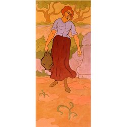 Женщина, несущая кувшин с водой - Модульная картины, Репродукции, Декоративные панно, Декор стен