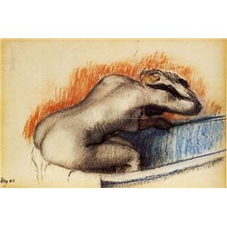 Женщина, моющаяся в ванне - Модульная картины, Репродукции, Декоративные панно, Декор стен
