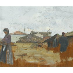 В деревне, эскиз