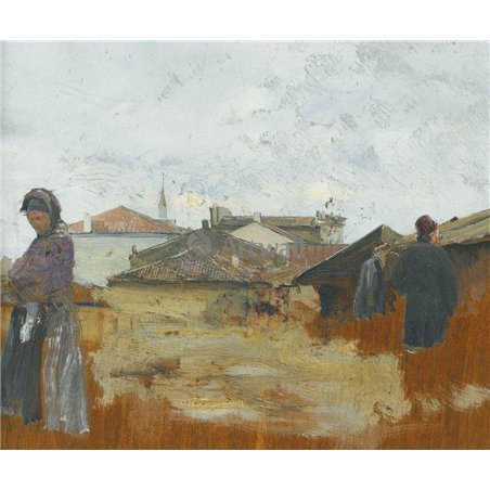 В деревне, эскиз