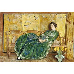 Зеленое платье - Модульная картины, Репродукции, Декоративные панно, Декор стен