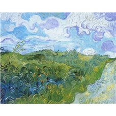 Картина на холсте по фото Модульные картины Печать портретов на холсте Зеленое пшеничное поле