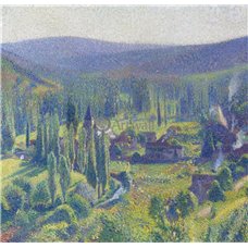 Картина на холсте по фото Модульные картины Печать портретов на холсте Зеленая долина в Лабастид-дю-Вер