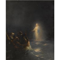 Портреты картины репродукции на заказ - Иисус, идущий по воде
