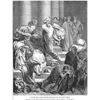 Портреты картины репродукции на заказ - Изгнание купцов и торговцев из храма, Новый Завет