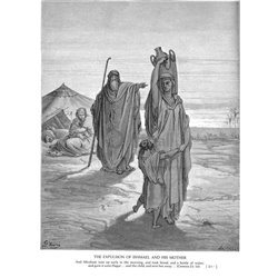 Изгнание Измаила и его матери, Ветхий Завет - Модульная картины, Репродукции, Декоративные панно, Декор стен