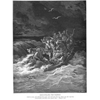 Портреты картины репродукции на заказ - Иисус успокаивает бурю на море, Новый Завет