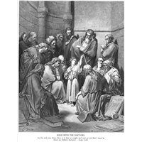 Портреты картины репродукции на заказ - Иисус с учителями, Новый Завет