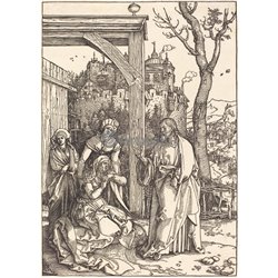 Иисус прощается с матерью - Модульная картины, Репродукции, Декоративные панно, Декор стен