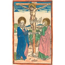 Иисус на кресте между богоматерью и св Иоанном - Модульная картины, Репродукции, Декоративные панно, Декор стен