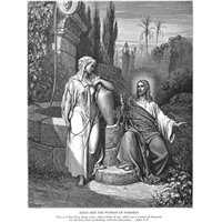 Портреты картины репродукции на заказ - Иисус и самарянка, Новый Завет