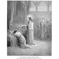 Портреты картины репродукции на заказ - Иисус воскрешает дочь Лазаря, Новый Завет