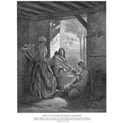 Иисус в доме Марфы и Марии, Новый Завет - Модульная картины, Репродукции, Декоративные панно, Декор стен