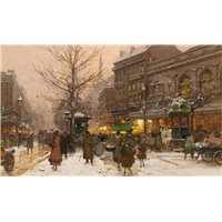 Зимняя улица Парижа
