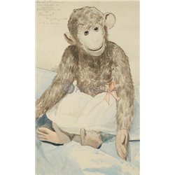 Игрушечная обезьянка - Модульная картины, Репродукции, Декоративные панно, Декор стен