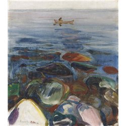 Вёсельная лодка в море