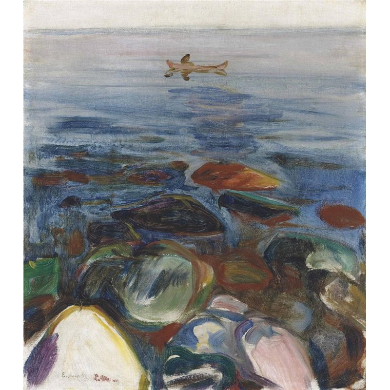Вёсельная лодка в море