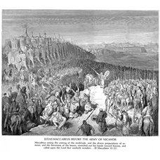 Картина на холсте по фото Модульные картины Печать портретов на холсте Иуда Макаавей перед армией Никанора, Ветхий Завет