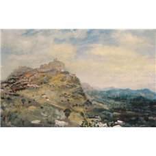 Картина на холсте по фото Модульные картины Печать портретов на холсте Италия, город на холме