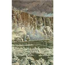 Картина на холсте по фото Модульные картины Печать портретов на холсте Камерон Питер «Ниагара зимой»