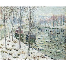 Картина на холсте по фото Модульные картины Печать портретов на холсте Канал зимой