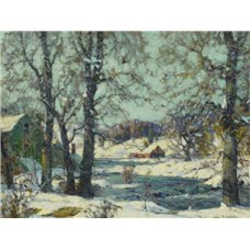 Картина на холсте по фото Модульные картины Печать портретов на холсте Карлсон Джон «Зима, Вудсток»