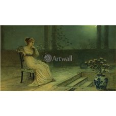 Картина на холсте по фото Модульные картины Печать портретов на холсте Классическая дева сидит на террасе в лунном свете