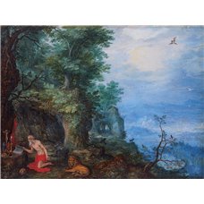 Картина на холсте по фото Модульные картины Печать портретов на холсте Кающийся св. Иероним на фоне пейзажа