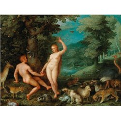Искушение Адама в раю - Модульная картины, Репродукции, Декоративные панно, Декор стен
