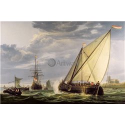 Корабли на Маасе - Модульная картины, Репродукции, Декоративные панно, Декор стен