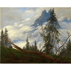 Горная вершина с облаками