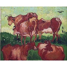Картина на холсте по фото Модульные картины Печать портретов на холсте Коровы