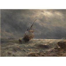 Картина на холсте по фото Модульные картины Печать портретов на холсте Корабль в шторме