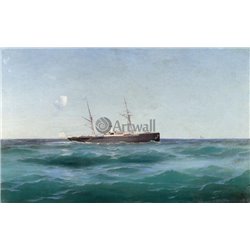 Корабль в море - Модульная картины, Репродукции, Декоративные панно, Декор стен