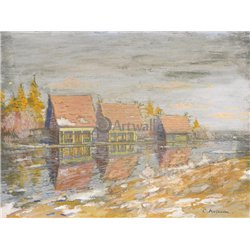 Дачи на берегу реки